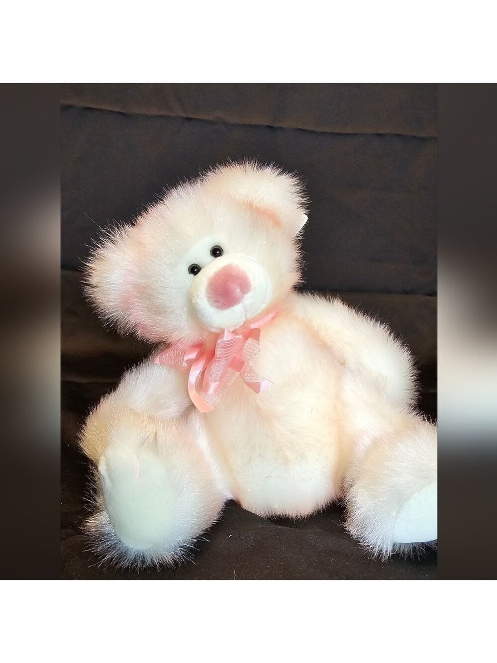 Russ By Amrams Fluffy Pink Teddy Bear - Taffie - Vintage